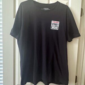 Y2K Vision Street Wear Vintage Skater Skateboard Tshirt Logo XXL 2XL Grunge